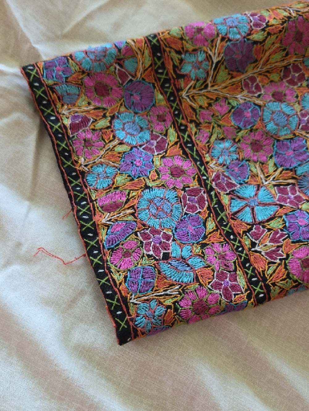 Colorful Embroidered Button Jacket Detail - Picture 3 of 8